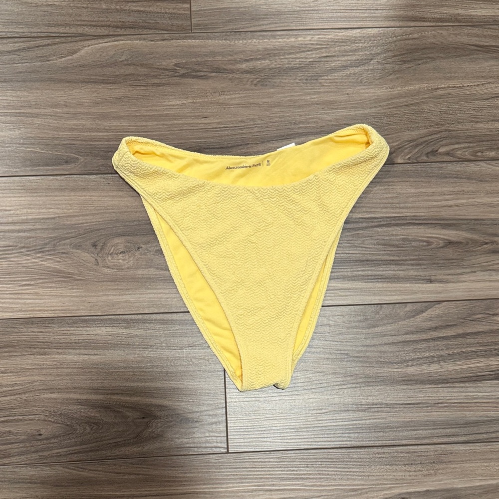 Abercrombie Yellow Textured Bikini Bottom